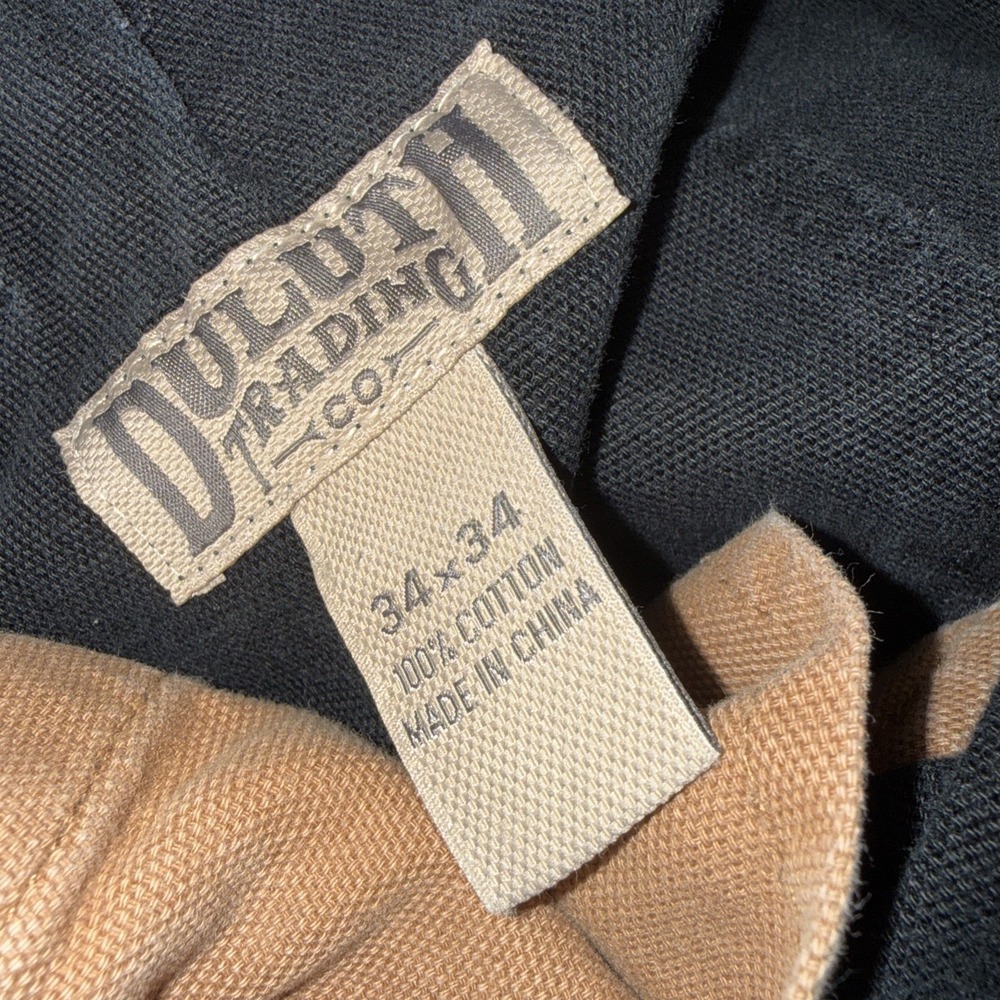 Duluth Trading Co Mens Heavy Black Utility Jeans Cargo Pants 34X34 (31) - Picture 11 of 13